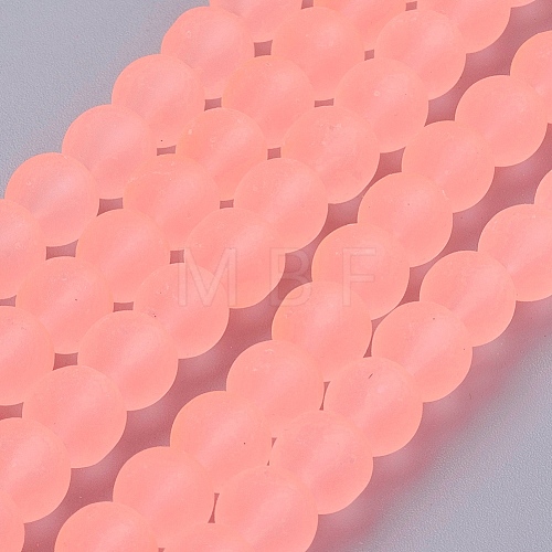 Transparent Glass Bead Strands GLAA-S031-8mm-28-1