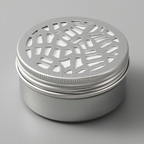 Aluminium Shallow Round Candle Tins AJEW-WH0312-59C-1