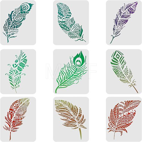 Plastic Reusable Drawing Painting Stencils Templates Sets DIY-WH0172-311-1