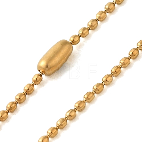 Ion Plating(IP) 304 Stainless Steel Ball Chain Necklaces NJEW-L173-026G-02-1