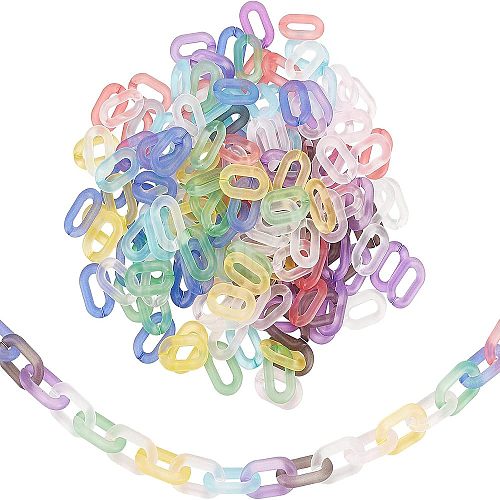 SUPERFINDINGS Transparent Acrylic Linking Rings OACR-FH0001-012-1