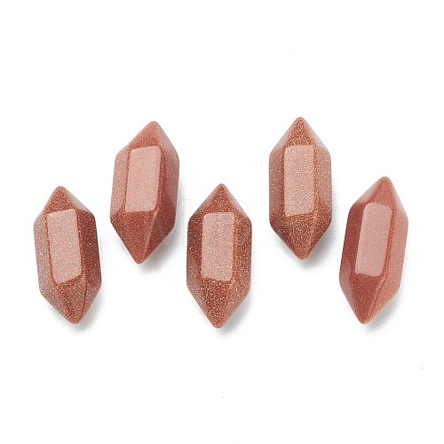 Faceted No Hole Synthetic Goldstone Beads G-K034-20mm-11-1