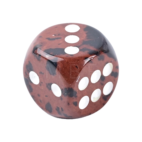 Natural Mahogany Obsidian Carved Dice Figurines PW-WGD9A2F-11-1