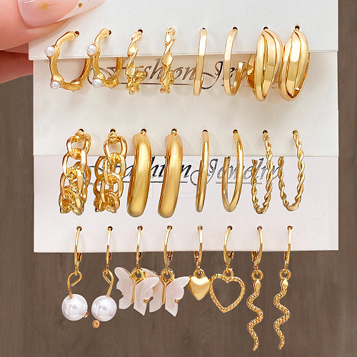 Alloy Hoop Earring Sets WG6DB3C-10-1