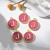 Golden Plated Alloy Enamel Charms ENAM-S118-08J-5