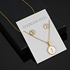 304 Stainless Steel with Natural Shell Pendant Necklaces & Stud Earrings Sets FS-WG5FD70-10-1