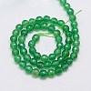 Natural Green Onyx Agate Beads Strands X-G-G580-6mm-23-2