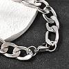 201 Stainless Steel Curb Chain Bracelets for Men STAS-T077-22A-03P-2