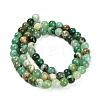 Natural Green Line Jasper  Beads Strands X-G-B128-A03-02-5