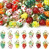 5Pcs Handmade Lampwork Pendants PALLOY-YW00108-05A-2