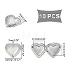 Unicraftale 10Pcs 304 Stainless Steel Locket Pendants STAS-UN0026-26-4