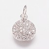 Brass Cubic Zirconia Pendants LS-ZIRC-K070-21P-1