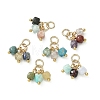 Natural Mixed Gemstone Pendants PALLOY-JF05313-2