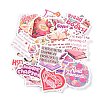 50Pcs Word Paper Self-Adhesive Picture Stickers STIC-C010-14-2