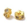 Brass Micro Pave Cubic Zirconia Beads KK-C072-22G-2