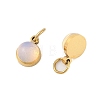 Opalite Half Round Charms with Jump Ring STAS-A097-05G-04-2