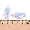 Flocking Opaque Resin Pendants RESI-P053-03E-P-3