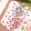100Pcs Mixed Styles Glass Pendants PALLOY-TADJ00010-4