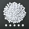 300pcs 2 Styles Opaque White Acrylic Beads MACR-YW0002-58B-1