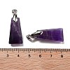 Natural Amethyst Faceted Pendants G-F774-02C-3