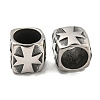 316 Surgical Stainless Steel with Rhinestone Large Hole Cube Beads STAS-Q326-08AS-02-2