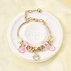 Alloy Enamel European Beads Charm Bracelets BJEW-F495-23G-1