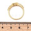 Brass with Cubic Zirconia Cuff Rings for Women RJEW-B160-07B-G-5