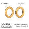 304 Stainless Steel Ring Clip-on Earrings ID1413-1-2
