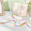WADORN 2Pcs 2 Style Rainbow Color Transparent Acrylic Curb Chain Bag Handles AJEW-WR0001-66-4