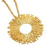 Exaggerated Alloy Crystal Rhinestone Sun Big Pendant Necklaces for Women WG395AB-01-5