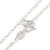 925 Sterling Silver Dapped Chain Necklaces NJEW-C052-13P-2