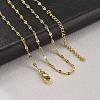 Brass Dapped Chains Necklaces for Women NJEW-D302-23G-2