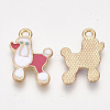 Alloy Enamel Puppy Pendants X-ENAM-S115-141-2