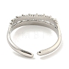 Tarnish Resistant 304 Stainless Steel Cuff Finger Ring Components STAS-P365-31P-3