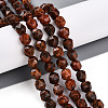 Dyed Natural Sesame Jasper Beads Strands G-T139-8mm-47L-1