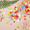 Fashewelry 350Pcs 7 Style Plastic Buttons BUTT-FW0001-01-15