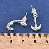 Moon & Star Alloy Front Back Stud Earrings AL-CBA3C8B-02S-3