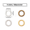 480Pcs 4 Colors Alloy Round Rings FIND-CA0001-98-2