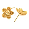 Rack Plating Brass Stud Earring Findings KK-T072-01G-2