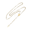 304 Stainless Steel Rosary Bead Necklaces For Religion STAS-B021-02G-2