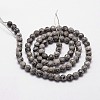 Natural Map Stone/Picasso Stone/Picasso Jasper Beads Strands X-G-D840-35-4mm-2