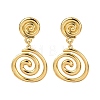 304 Stainless Steel Vortex Spiral Dangle Stud Earrings EJEW-L304-01G-4