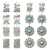 16Pcs 8 Styles Synthetic Turquoise Pendants FIND-TA0002-16-2