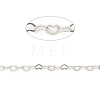 Anti-Tarnish Rhodium Plated 925 Sterling Silver Heart Link Chains STER-NH0001-28B-P-2