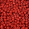 6/0 Baking Paint Glass Round Seed Beads SEED-S036-01C-15-3