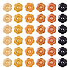 90Pcs 6 Colors 2-Hole Wood Flower Buttons BUTT-TA0001-40D-2