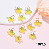 10Pcs Glass Pendants PALLOY-YW00093-02-2