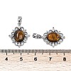 Brass Micro Pave Clear Cubic Zirconia Pendants KK-P302-23P-3