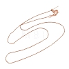 0.8MM Brass Box Chain Adjustable Slider Necklaces KK-H533-09B-RG-4