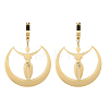 304 Stainless Steel Mythology Moon Goddess Amulet Hoop Earrings for Women EJEW-S239-02G-2